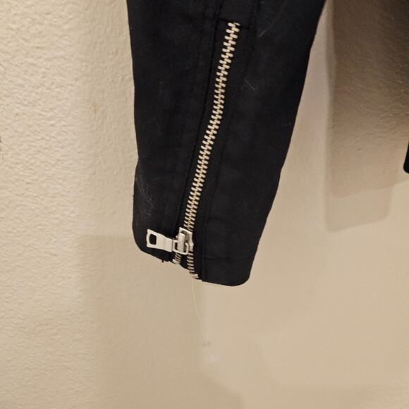 H & M Divided Cotton Twill Motorcycle Biker Jacket - Picture 5 of 7